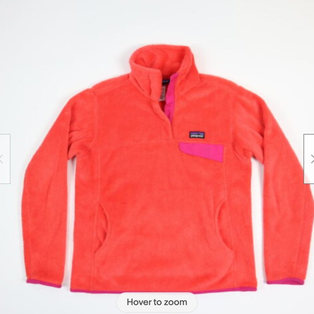 Patagonia ReTool Snap T Fleece Pull Over Jacket Rare Coral Pink